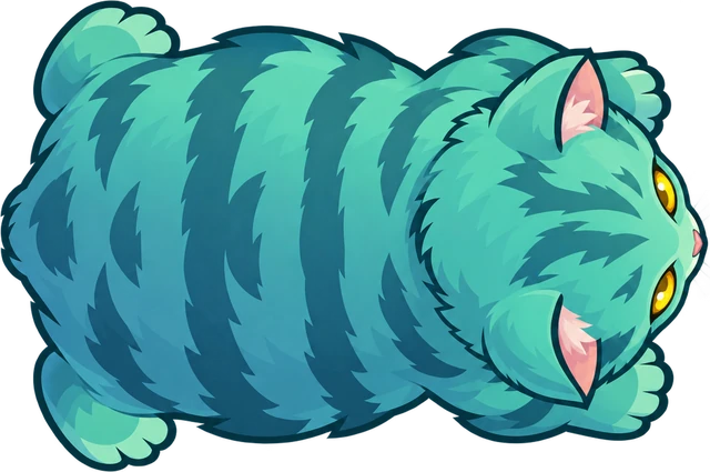 Riesenkatze freigestellt